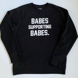 Brunette The Label Babes Supporting Babes Sweatshirt Black size Medium Large M/L